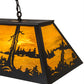 Meyda Lighting Bear at Lake 39" 6-Light Timeless Bronze Island Pendant Light With Honey Art Shade Glass