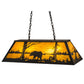 Meyda Lighting Bear at Lake 39" 6-Light Timeless Bronze Island Pendant Light With Honey Art Shade Glass