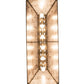 Meyda Lighting Bear at Lake 48" 6-Light Antique Copper Island Pendant Light With Silver Mica Shade Glass