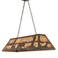 Meyda Lighting Bear at Lake 48" 6-Light Baroque Island Pendant Light With Ambra Siena Idalight Shade