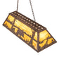 Meyda Lighting Bear at Lake 48" 6-Light Baroque Island Pendant Light With Ambra Siena Idalight Shade