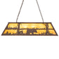 Meyda Lighting Bear at Lake 48" 6-Light Baroque Island Pendant Light With Ambra Siena Idalight Shade