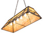 Meyda Lighting Bear at Lake 48" 6-Light Baroque Island Pendant Light With Ambra Siena Idalight Shade