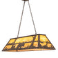 Meyda Lighting Bear at Lake 48" 6-Light Baroque Island Pendant Light With Ambra Siena Idalight Shade