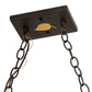 Meyda Lighting Bear at Lake 48" 6-Light Oil Rubbed Bronze Island Pendant Light With Silver Mica Shade Glass