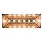 Meyda Lighting Bear at Lake 48" 6-Light Oil Rubbed Bronze Island Pendant Light With Silver Mica Shade Glass