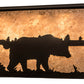 Meyda Lighting Bear at Lake 48" 6-Light Oil Rubbed Bronze Island Pendant Light With Silver Mica Shade Glass