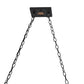 Meyda Lighting Bear at Lake 48" 6-Light Textured Black Island Pendant Light With Amber Mica Shade Glass