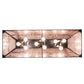 Meyda Lighting Bear at Lake 48" 9-Light Textured Black Island Pendant Light With Silver Mica Shade Glass