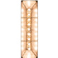 Meyda Lighting Bear at Lake 60" 9-Light Antique Copper Island Pendant Light With Silver Mica Shade Glass