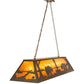 Meyda Lighting Bear at Lake 60" 9-Light Timeless Bronze Island Pendant Light With Amber Mica Shade Glass