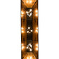 Meyda Lighting Bear at Lake 61" 9-Light Textured Black Island Pendant Light With Amber Mica Shade Glass