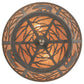 Meyda Lighting Bear on the Loose 13" 2-Light Industrial Steel Flush Mount Light With Silver Mica Shade Glass