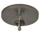Meyda Lighting Bear on the Loose 13" 2-Light Industrial Steel Flush Mount Light With Silver Mica Shade Glass