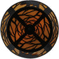 Meyda Lighting Bear on the Loose 16" 2-Light Textured Black Flush Mount Light With Beige Tawnyrock Idalight Shade Glass
