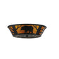 Meyda Lighting Bear on the Loose 23" 4-Light Textured Black Flush Mount Light With Amber Mica Shade Glass