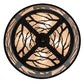 Meyda Lighting Bear on the Loose 23" 4-Light Textured Black Flush Mount Light With Silver Mica Shade Glass