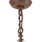 Meyda Lighting Bear on the Loose 36" 8-Light Cafe Noir Chandelier With Silver Mica & Beige Shade Glass