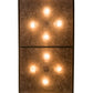 Meyda Lighting Bears and Moose at Lake 35" 8-Light Antique Copper Flush Mount Light With Silver Mica Shade Glass