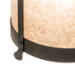 Meyda Lighting Beartooth 19" 6-Light Old Wrought Iron Pendant Light With Silver Mica Shade Glass