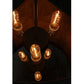 Meyda Lighting Beartooth 19" 6-Light Wrought Iron Pendant Light With Ambra Siena Idalight Shade