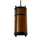 Meyda Lighting Beartooth 19" 6-Light Wrought Iron Pendant Light With Ambra Siena Idalight Shade