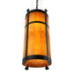 Meyda Lighting Beartooth 19" 6-Light Wrought Iron Pendant Light With Ambra Siena Idalight Shade