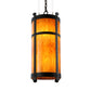 Meyda Lighting Beartooth 19" 6-Light Wrought Iron Pendant Light With Ambra Siena Idalight Shade
