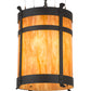 Meyda Lighting Beartooth 19" 6-Light Wrought Iron Pendant Light With Ambra Siena Shade Glass