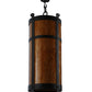 Meyda Lighting Beartooth 233224 19" 6-Light Wrought Iron Pendant Light With Ambra Siena Idalight Shade