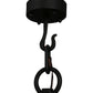 Meyda Lighting Beartooth 233224 19" 6-Light Wrought Iron Pendant Light With Ambra Siena Idalight Shade