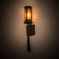 Meyda Lighting Beartooth 5" Oil Rubbed Bronze Wall Sconce With Amber Mica Shade Glass
