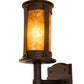 Meyda Lighting Beartooth 5" Oil Rubbed Bronze Wall Sconce With Amber Mica Shade Glass