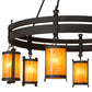 Meyda Lighting Beartooth 54" 6-Light Wrought Iron Chandelier With Ambra Siena Idalight