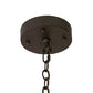 Meyda Lighting Beartooth 54" 6-Light Wrought Iron Chandelier With Ambra Siena Idalight