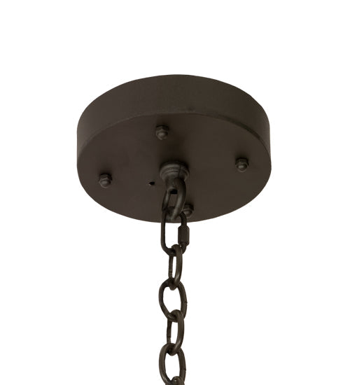Meyda Lighting Beartooth 54" 6-Light Wrought Iron Chandelier With Ambra Siena Idalight