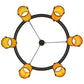 Meyda Lighting Beartooth 54" 6-Light Wrought Iron Chandelier With Ambra Siena Idalight Shade Glass