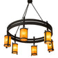 Meyda Lighting Beartooth 54" 6-Light Wrought Iron Chandelier With Ambra Siena Idalight