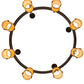 Meyda Lighting Beartooth 67" 8-Light Copper Vein Chandelier With Ambra Siena Idalight Shade Glass