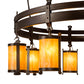 Meyda Lighting Beartooth 67" 8-Light Copper Vein Chandelier With Ambra Siena Idalight Shade Glass