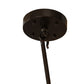 Meyda Lighting Beartooth 67" 8-Light Copper Vein Chandelier With Ambra Siena Idalight Shade Glass