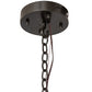 Meyda Lighting Beartooth 82" 8-Light Timeless Bronze Chandelier With Tawnyrock Idalight Shade
