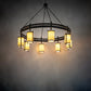 Meyda Lighting Beartooth 82" 8-Light Timeless Bronze Chandelier With Tawnyrock Idalight Shade