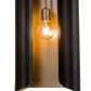 Meyda Lighting Beaumont 12" 2-Light Textured Black & Champagne Metallic Alva Wall Sconce