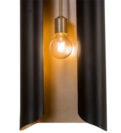 Meyda Lighting Beaumont 12" 2-Light Textured Black & Champagne Metallic Alva Wall Sconce