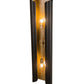 Meyda Lighting Beaumont 12" 2-Light Textured Black & Champagne Metallic Alva Wall Sconce