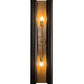 Meyda Lighting Beaumont 12" 2-Light Textured Black & Champagne Metallic Alva Wall Sconce