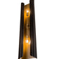 Meyda Lighting Beaumont 12" 2-Light Textured Black & Champagne Metallic Alva Wall Sconce