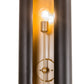 Meyda Lighting Beaumont 12" 2-Light Textured Black & Champagne Metallic Alva Wall Sconce