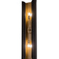 Meyda Lighting Beaumont 12" 2-Light Textured Black & Champagne Metallic Alva Wall Sconce